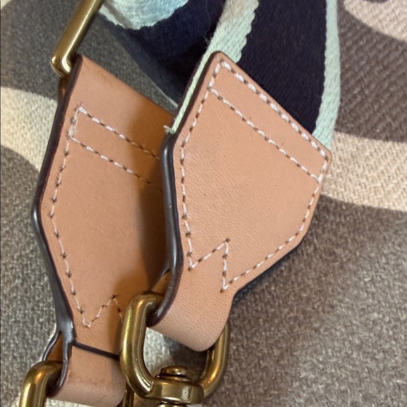 Jcrew Stylish Navy blue and Tan Bag Strap - Picture 3 of 5